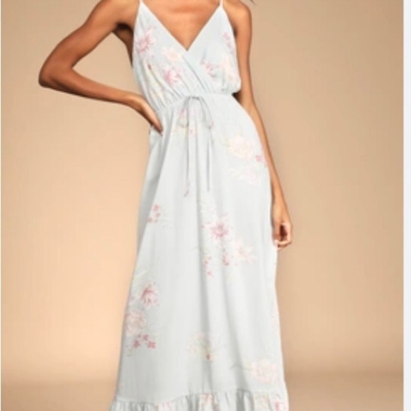 NWT Lulus Endless Vacay Surplice Maxi Dress Large - Picture 1 of 15